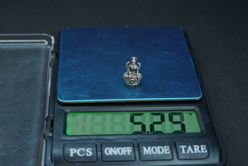 Pure Silver Antique Dhanalaxmi Sitting On Lotus 5.29G By Mahita Collections