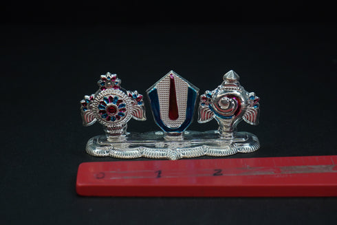 Pure Silver Antique Shaku Chakra Namam 16.11G By Mahita Collections