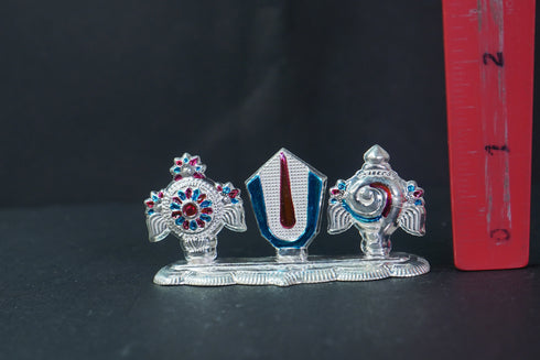 Pure Silver Antique Shaku Chakra Namam 16.11G By Mahita Collections