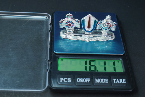 Pure Silver Antique Shaku Chakra Namam 16.11G By Mahita Collections