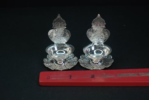 Pure Silver Antique Spl Kamakshi Lamp 26.28G By Mahita Collections