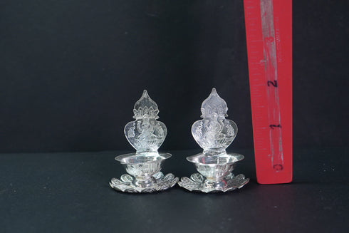 Pure Silver Antique Spl Kamakshi Lamp 26.28G By Mahita Collections