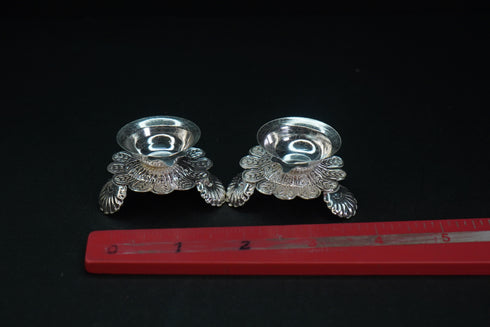 Pure Silver Antique Lamp With Stand 25.55G By Mahita Collections