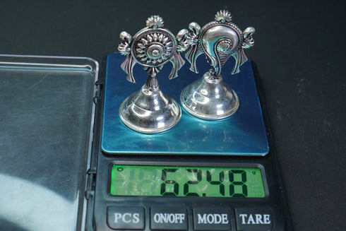 Pure Silver Antique Shanku Chakram Big 62.33G By Mahita Collections