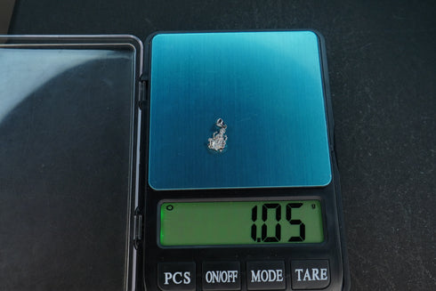 Pure Silver Laxmi Devi Sitting Locket 1.05G By Mahita Collections