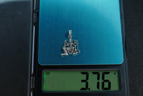 Pure Silver Antique Durga Devi Sitting On Lion Locket 3.76G By Mahita Collections