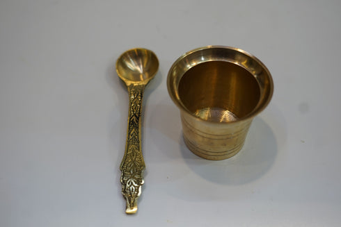 Brass Panchapatra Set 53g (Pack of 2)