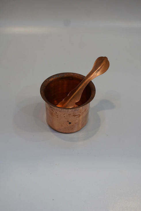 Copper Holy Water Pot & Spoon 29g (Pack of 2)