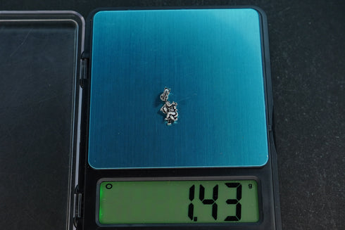 Pure Silver Antique Ganesh Left Teunk Locket 1.43G By Mahita Collections