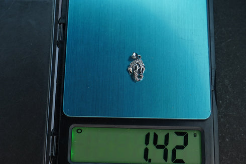 Pure Silver Ganesh Face Locket 1.42G By Mahita Collections