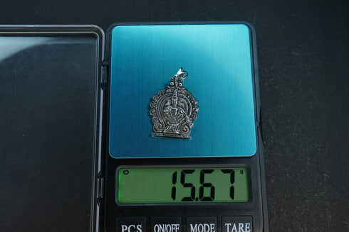 Pure Silver Ayyappa Antique Pendent With Frame 15.67G By Mahita Collections