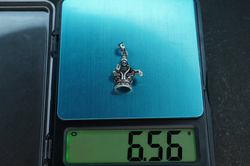 Pure Silver Ayyappa Antique Locket 6.57G By Mahita Collections