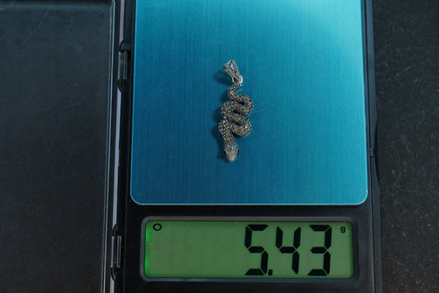 Pure Silver Antique Style Snake Pendant 5.43G By Mahita Collections