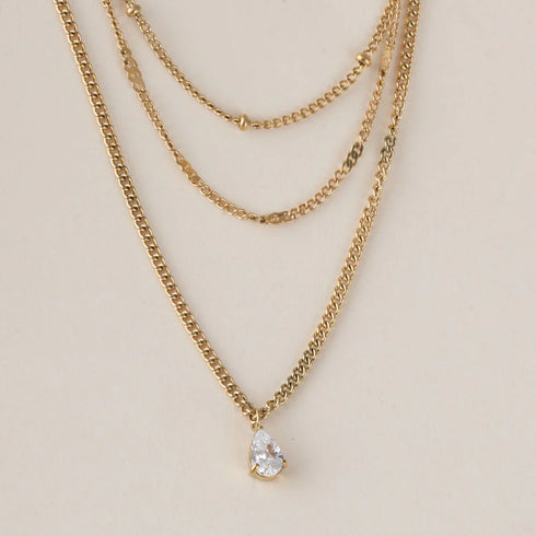 Palmonas Dainty Layered Gold Necklace