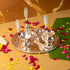 Servdharm Silver Plated Rudraksha Pooja Thali Set with Premium Gift Box