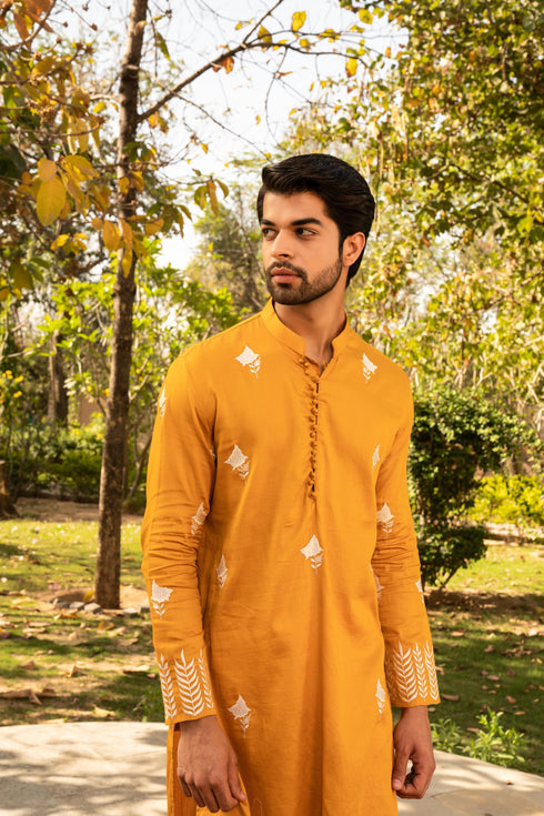 Kzari Radiant Sunflower Yellow Kurta