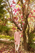 Kzari Vibrant Coral Pink Digital Print Kurta