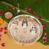 Servdharm Pure Brass Silver Plated Mangal Kalash Thali Set 10 inch
