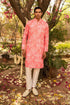 Kzari Dreamy Flamingo Peach Printed Kurta