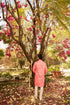 Kzari Dreamy Flamingo Peach Printed Kurta