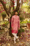 Kzari Vibrant Deep Pink Batik Kurta