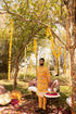 Kzari Whimsical Dandelion Pineapple Indowestern Kurta Set
