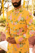 Kzari Whimsical Dandelion Pineapple Indowestern Kurta Set