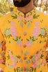 Kzari Whimsical Dandelion Pineapple Indowestern Kurta Set