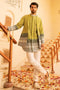 Kzari Lush Jungle Green Shaded Indowestern