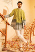 Kzari Lush Jungle Green Shaded Indowestern