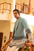 Kzari Oceanic Pacific Blue Shaded Indowestern