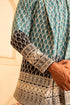 Kzari Oceanic Pacific Blue Shaded Indowestern