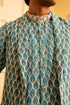 Kzari Oceanic Pacific Blue Shaded Indowestern