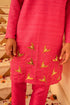 Kzari Delightful Strawberry Pink Crystal Mirror Kurta Set