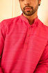 Kzari Delightful Strawberry Pink Crystal Mirror Kurta Set