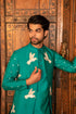 Kzari Majestic Falcon Green Indowestern