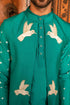 Kzari Majestic Falcon Green Indowestern