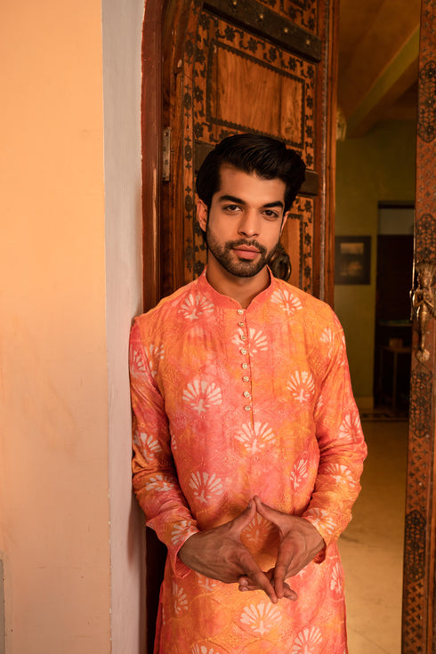 Kzari Playful Jellybean Batik Kurta