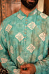 Kzari Serene Jade Blue Batik Kurta