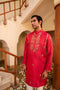 Kzari Luxurious Candy Apple Gota Work Silk Kurta
