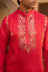 Kzari Luxurious Candy Apple Gota Work Silk Kurta