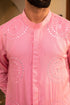 Kzari Dazzling Flamingo Pink Mirror Foil Kurta Set