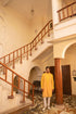 Kzari Radiant Google Yellow Mirror Foil Kurta Set