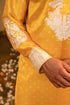 Kzari Radiant Jasmine Yellow Bandhani White Embroidery Kurta