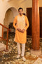 Kzari Brilliant Sun Yellow Bandhani White Embroidery Kurta