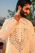 Kzari Ethereal Taj Mahal White Mirror Kurta