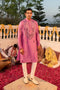 Kzari Regal Medium Violet Mirror Kurta - Luxurious Allure