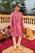 Kzari Regal Medium Violet Mirror Kurta - Luxurious Allure
