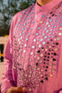 Kzari Regal Medium Violet Mirror Kurta - Luxurious Allure
