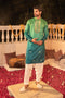 Kzari Vibrant Kingfisher Mirror Kurta